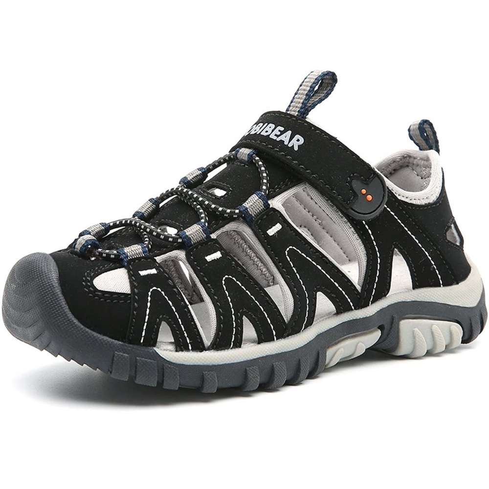 HOBIBEAR Boys Girls Sport Water Sandals Closed-Toe Outdoor